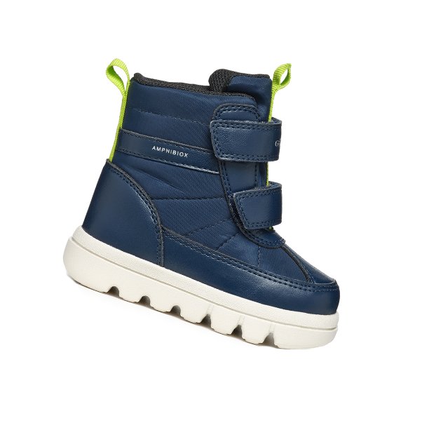 B WILLABOOM B ABX G - NYLON+GE Сапоги для мальчиков WARM LINING NAVY/LIME