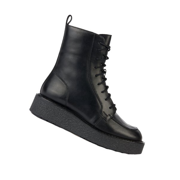 D ELIDEA B - VIT.LISCIO Женские ботинки на шнуровке BLACK