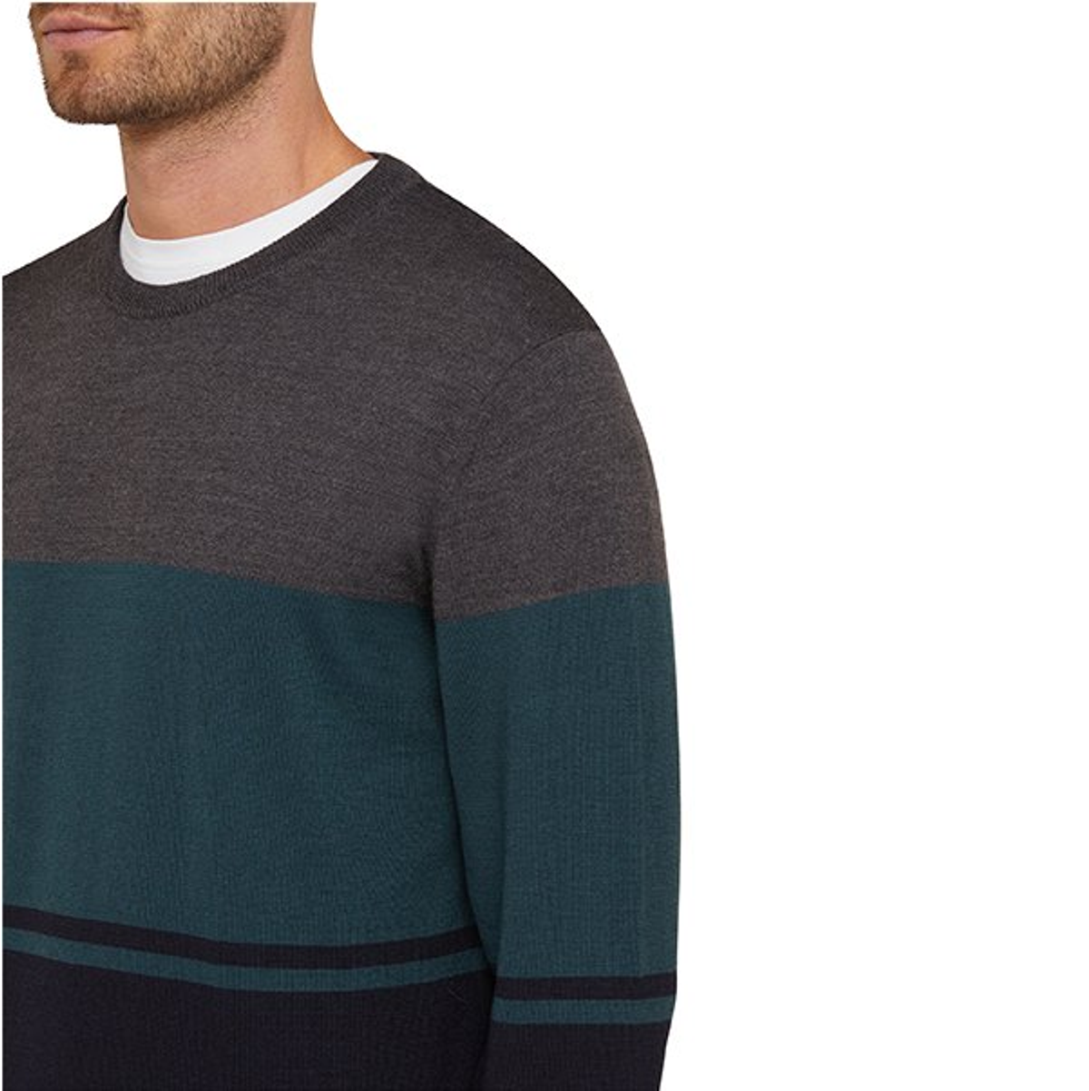 M KNIT COLOR BLOCK - TRICOT ME Свитер MELPL/LIGSCAR/SKYCAP