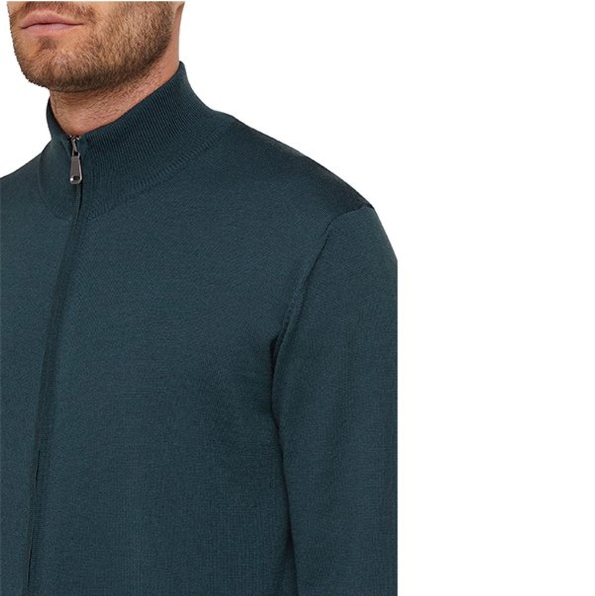 M KNIT FULL ZIP - TRICOT MERIN Свитер LIGHT SCARAB
