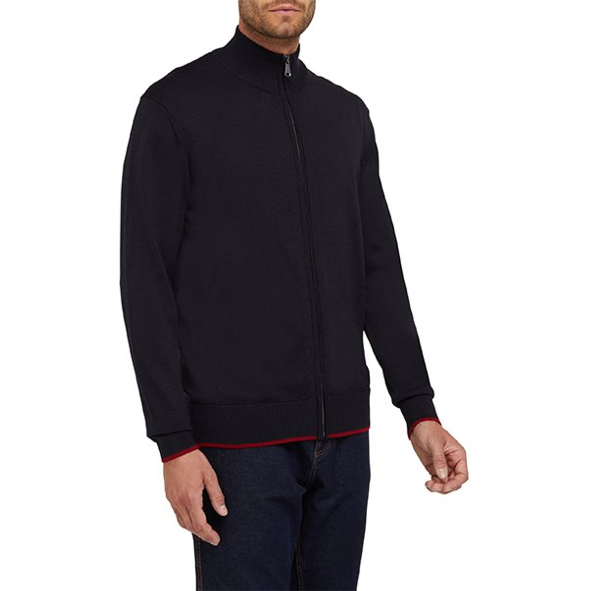 M KNIT FULL ZIP - TRICOT MERIN Свитер SKY CAPTAIN
