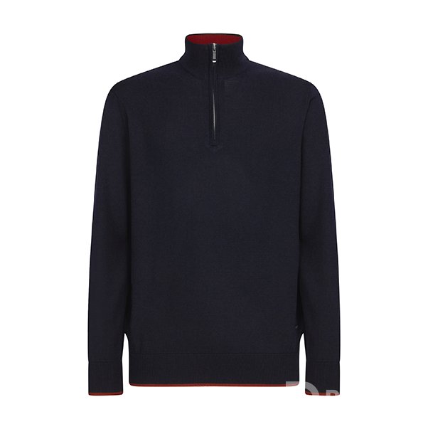 M KNIT HALF ZIP - TRICOT MERIN Свитер LIGHT SCARAB