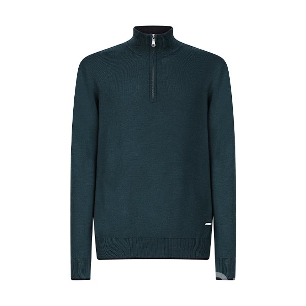 M KNIT HALF ZIP - TRICOT MERIN Свитер SKY CAPTAIN