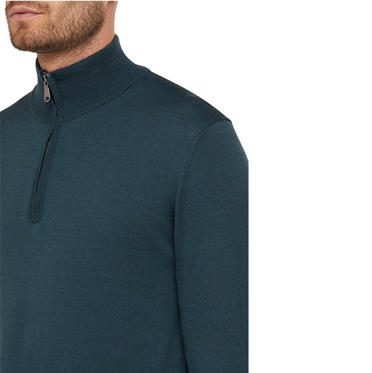 M KNIT HALF ZIP - TRICOT MERIN Свитер SKY CAPTAIN