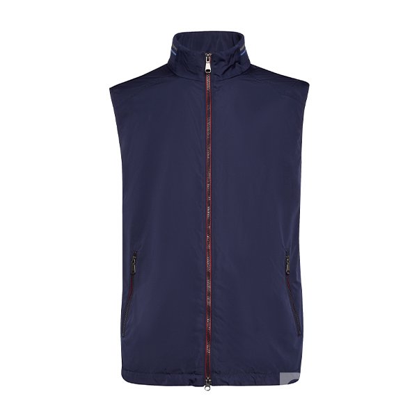 M WELLS VEST - POLYESTER CIRE Жилетка мужская PEACOT NAVY
