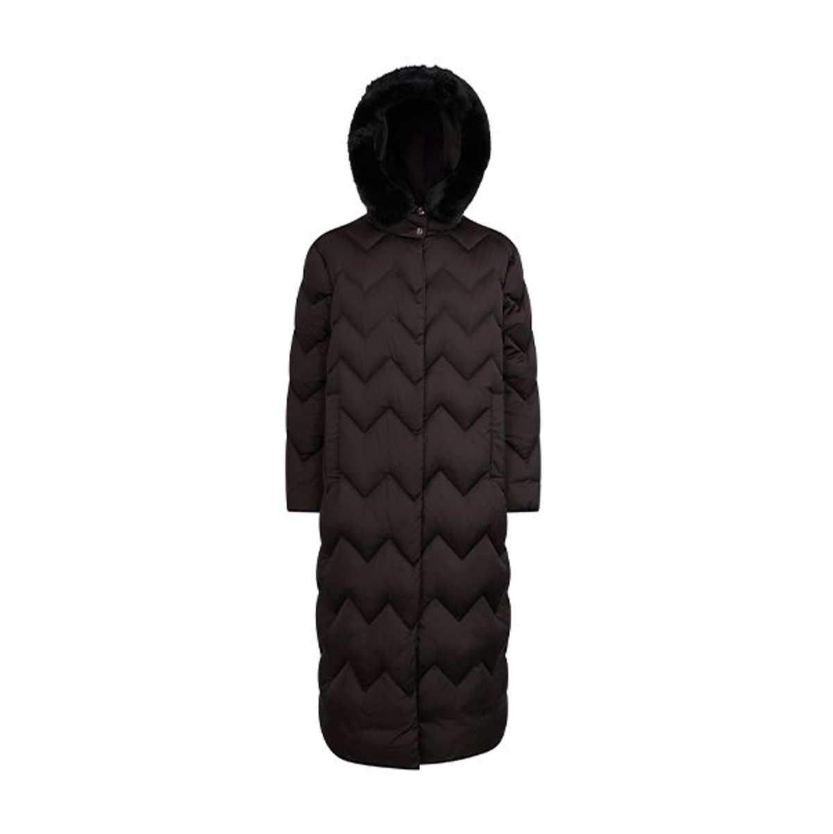 W CHLOO MAXI LONG - 50D POLYES Женская куртка длинная BLACK