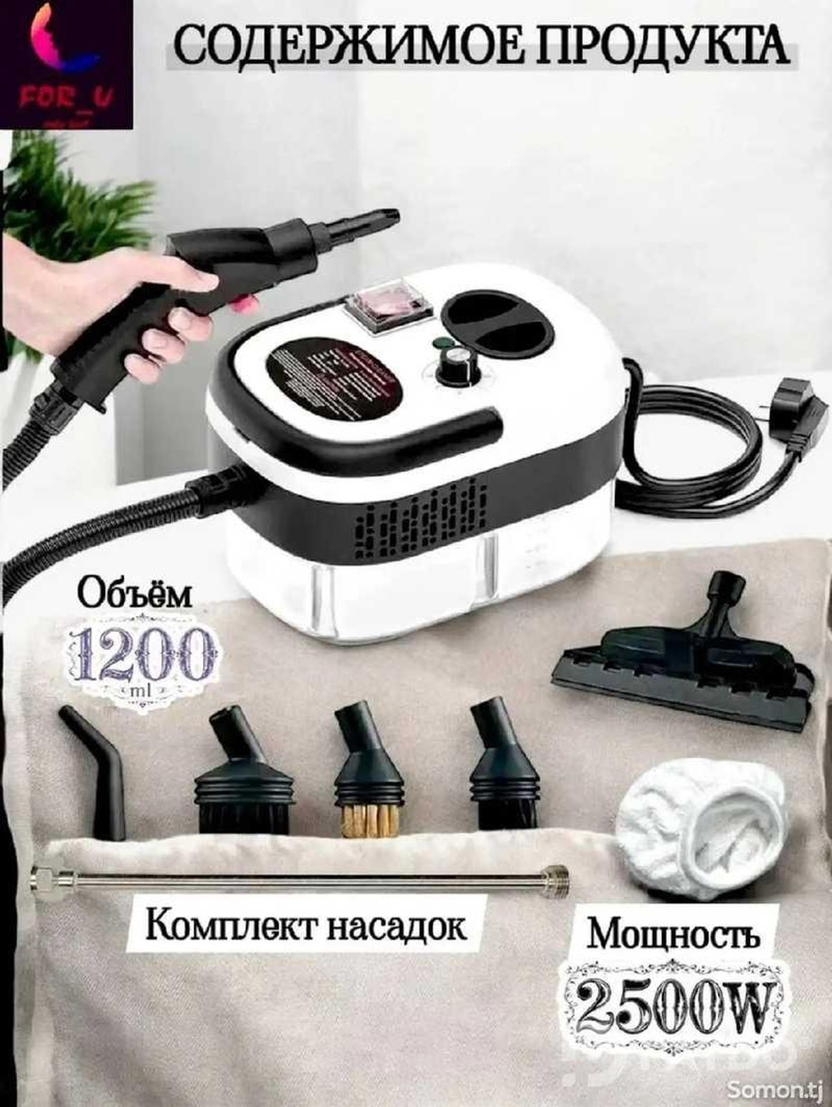 Пароочиститель 2500Вт CleanJet Turbo