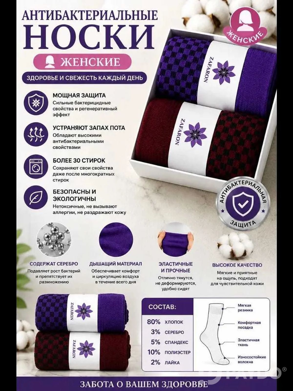Антибактериалной носки