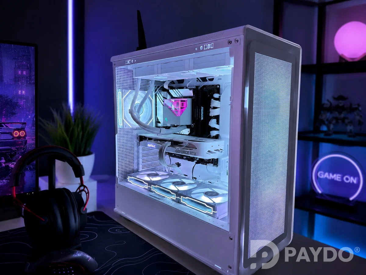 Игровой ПК в белом корпусе с RGB ( полный сетап )
